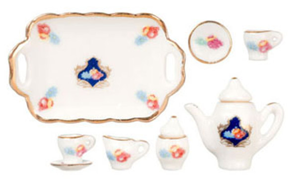 AZTEC - Tea Set, 10 pieces - 1 Inch Scale Dollhouse Miniature (G8092) 717425580924
