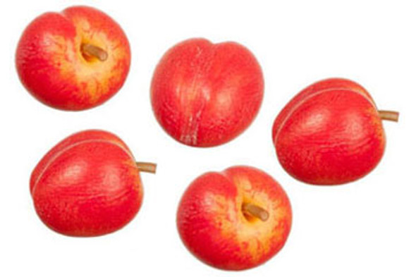 AZTEC - Red Peaches- 5 pieces - 1 Inch Scale Dollhouse Miniature (G8402) 717425884022