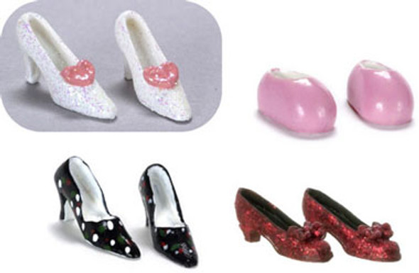 AZTEC - 1" Scale Dollhouse Miniature Assorted Miniature Shoes AZGS4007 717425640079