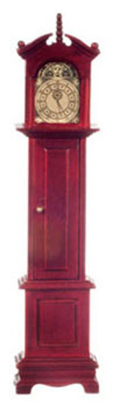 AZTEC - 1" Scale Dollhouse Miniature Grandfather Clock, Mahogany AZM0588M 717425205889
