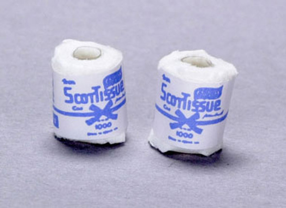 AZTEC - 1" Scale Dollhouse Miniature Toilet Paper Set - 2 rolls AZMA1008 717425310088