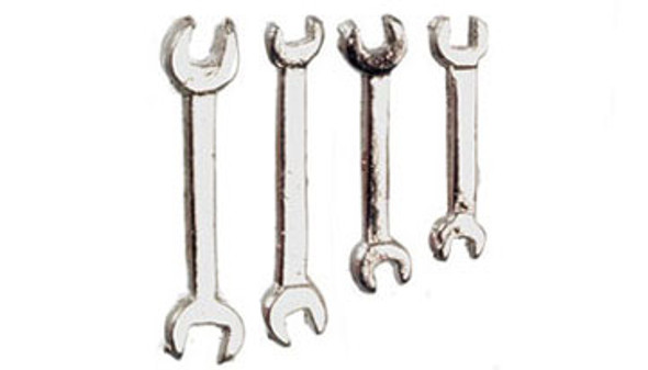 AZTEC - 1" Scale Dollhouse Miniature Set of Wrenches, 4pc AZS2360