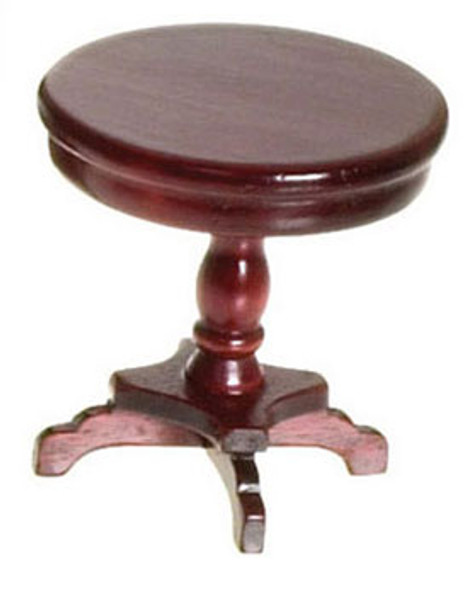 AZTEC - 1 Inch Scale Dollhouse Miniature Furniture - Victorian Pedestal End Table Mahogany (AZT3504)