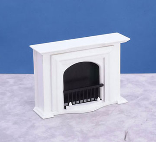 AZTEC - 1 Inch Scale Dollhouse Miniature - Fireplace White (AZT5001) 717425550019