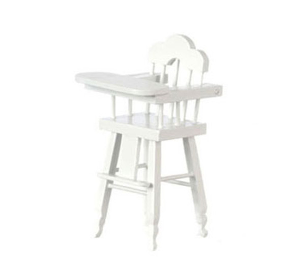 AZTEC - 1" Scale Dollhouse Miniature Furniture: High Chair - White AZT5293