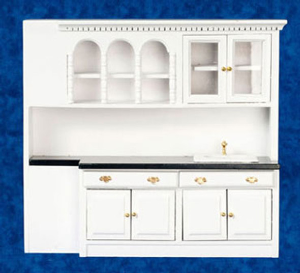 AZTEC - 1" Scale Dollhouse Miniature Furniture: Modern Kitchen Sink, Cabinets and Counter AZT5297