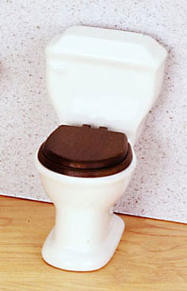 AZTEC - 1 Inch Scale Dollhouse Miniature Furniture - Bathroom Toilet White (AZT6295T)