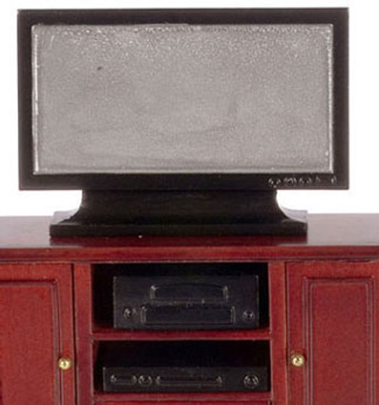 AZTEC - 1 Inch Scale Dollhouse Miniature - Tv Music System 3 pcs (AZT8006) 717425580061