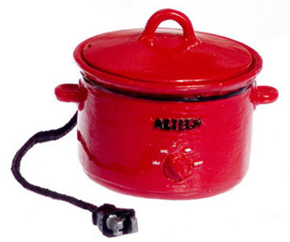 AZTEC - 1 Inch Scale Dollhouse Miniature - Electric Crockpot Red (AZT8478) 717425584786