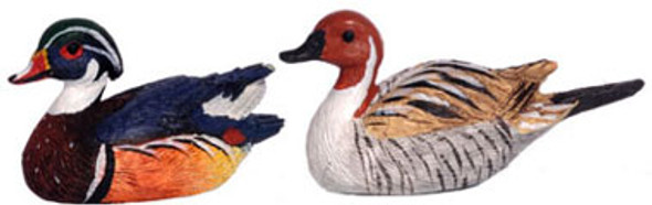 AZTEC - 1 Inch Scale Dollhouse Miniature - Duck Decoys Set 2 pcs (AZT8524) 717425585240