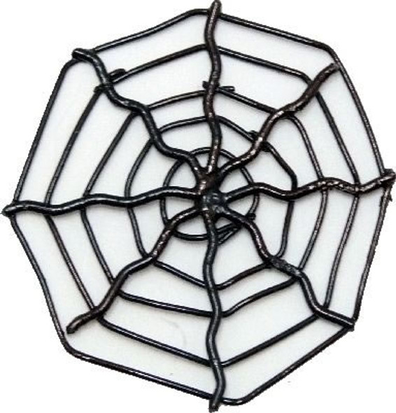 BRIGHT DELIGHTS 1" Scale Dollhouse Miniature Black Wire Spiderweb H003