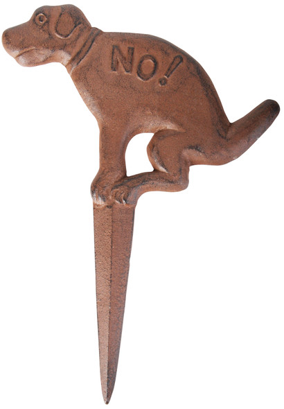 BEST FOR BIRDS - No Pooping - Dog Yard Sign - Cast Iron Antique Rust (BFBHB13) 8714982038785