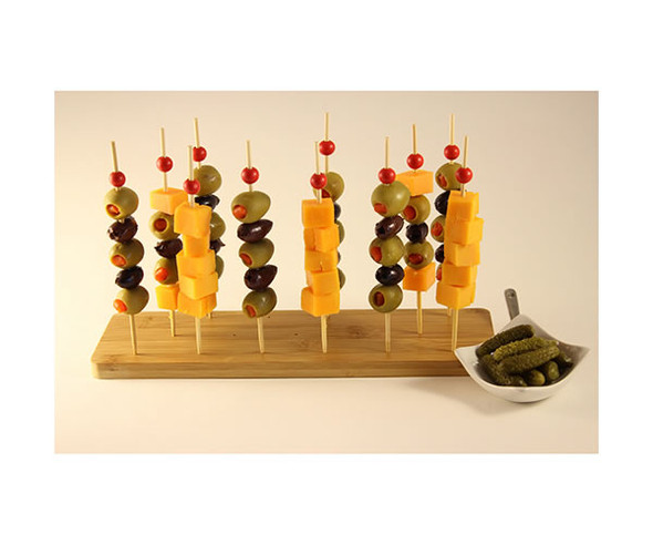 BELLA VITA - BGS Bamboo Cheese Board / Picks 11x3.5 - Boxed Gift Set (BGSBAMBOO11X3.5) 822372410214