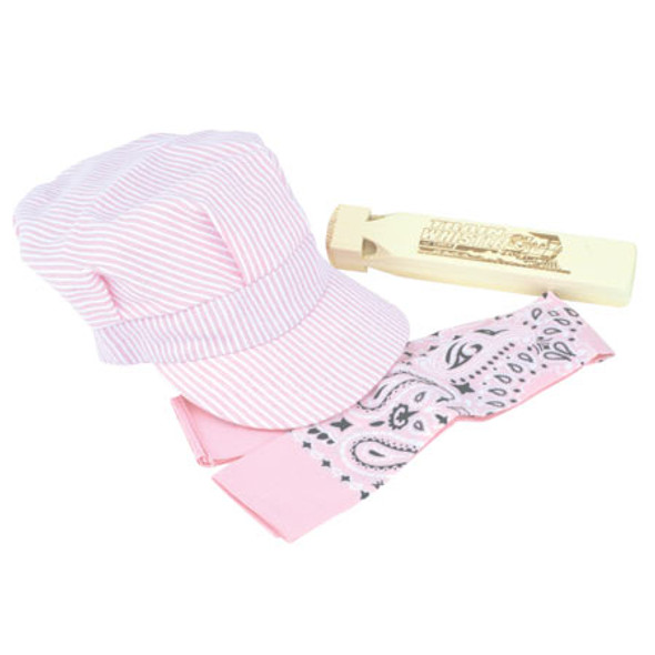 Brooklyn Peddler L'il Train Engineer Hat Whistle & Scarf Set Pink (00010) 699006000109