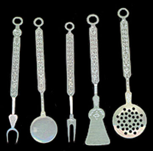 1" Scale Dollhouse Miniature - Utensil Set 5Pcs (140B)