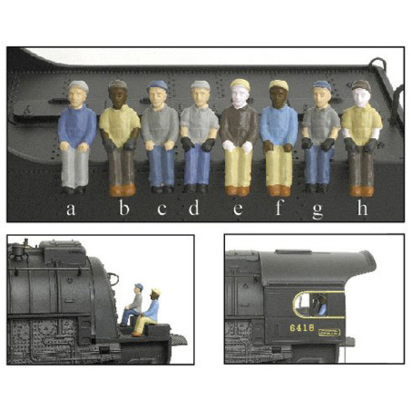 Broadway Limited HO Scale Engineer/Fireman Sitting Figures A (a&b) (2) (1004) 836563010046