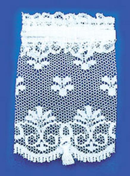 BARBARA O'BRIEN - 1" Scale Dollhouse Miniature - Shade: Standard Window, White Lace (54119) 731851541205