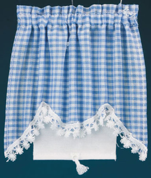 BARBARA O'BRIEN - 1" Scale Dollhouse Miniature - Curtains: Long Swag, Blue (56013) 731851560138