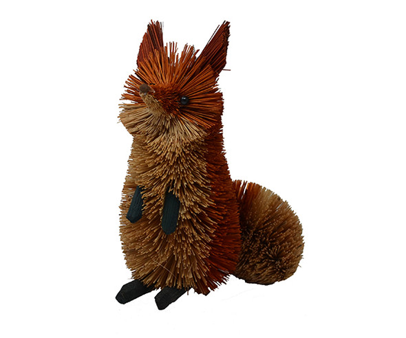 BRUSHART - Fox Sitting Brush Figurine (BRUSH0145) 645194202054
