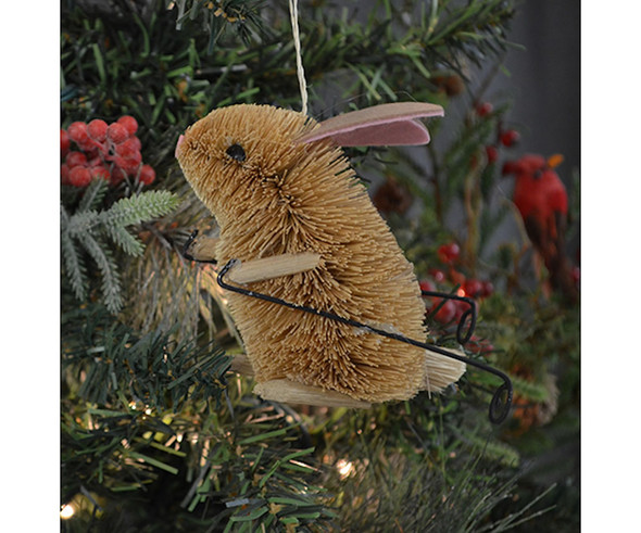 BRUSHART - Rabbit on Skis Ornament (BRUSHOR50) 645194202795