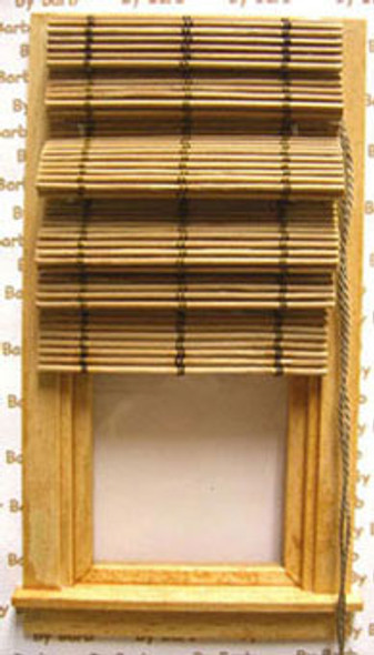 BY BARB - 1" Scale Dollhouse Miniature - Bamboo Roman Window Shade (BB10P)