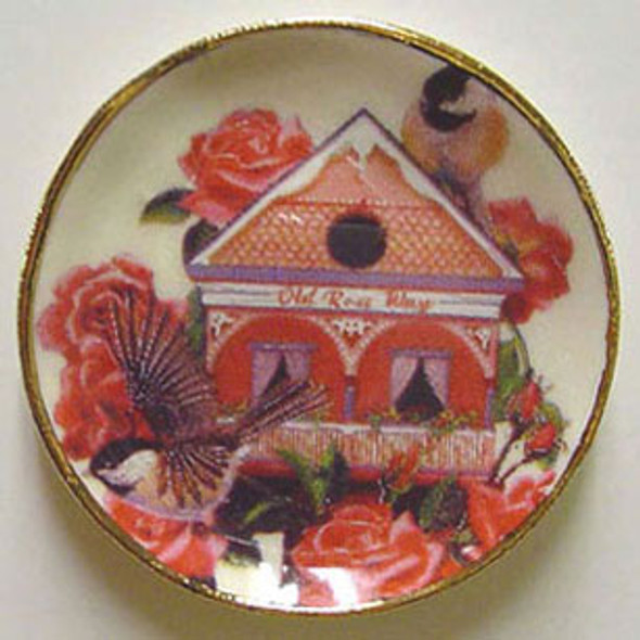 BY BARB - 1" Scale Dollhouse Miniature - Large Bird House Platter (CDD162)