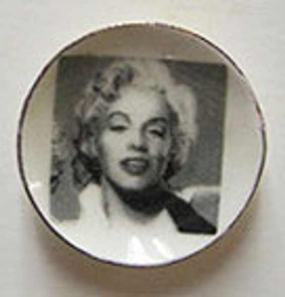 BY BARB - 1" Scale Dollhouse Miniature - Marilyn Monroe Plate (CDD462)