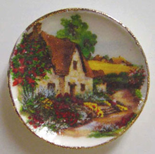 BY BARB - 1" Scale Dollhouse Miniature - Cottage Plate (CDD52)