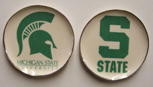 BY BARB - 1" Scale Dollhouse Miniature - Michigan State Platter- Set of 2 (CDD540)