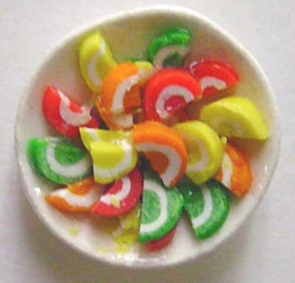 BY BARB - 1" Scale Dollhouse Miniature - Plate Of Fruit Slices (JPO15A)