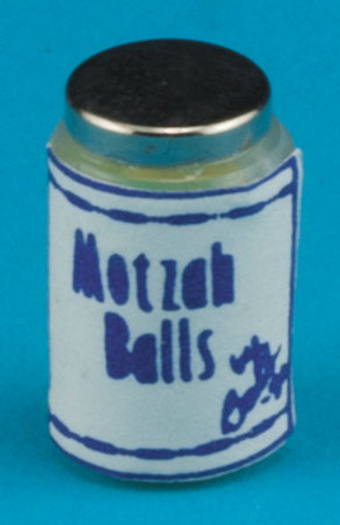 BY BARB - 1" Scale Jar Of Motzah Balls Dollhouse Miniature (JPO3)