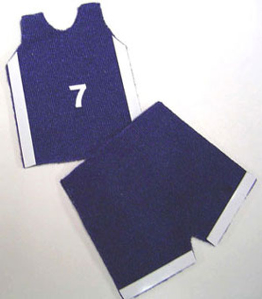 BY BARB - 1" Scale Dollhouse Miniature - Gym Shorts & Jersey, Red or Blue (SP3)