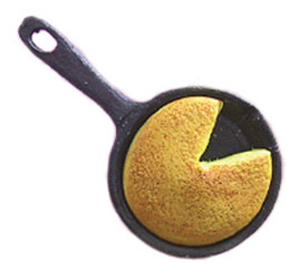 CARRUDUS - 1 Inch Scale Dollhouse Miniature - Skillet Cornbread In Pan (CAR0978)