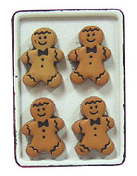 CARRUDUS - 1 Inch Scale Dollhouse Miniature - Gingerbread Men Flow Cookie Sheet (CAR1383)