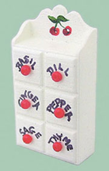 CARRUDUS - 1 Inch Scale Dollhouse Miniature - Spice Shelf With Cherries (CAR1554)