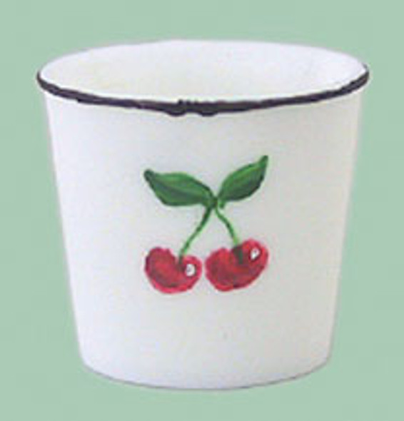 CARRUDUS - 1 Inch Scale Dollhouse Miniature - Waste Basket With Cherries (CAR1556)