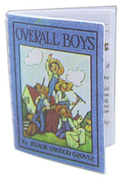CARRUDUS - 1" Scale Dollhouse Miniature - Overall Boys Antique Reproduction Readable Book (1639)