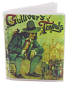 CARRUDUS - 1" Scale Dollhouse Miniature - Gulliver'S Travels Antique Reproduction Book (1641)
