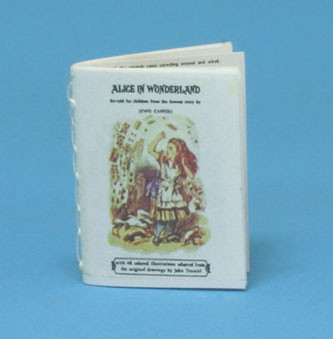 CARRUDUS - 1" Scale Dollhouse Miniature - Alice In Wonderland, Readable, Antique Reproduction (1644)