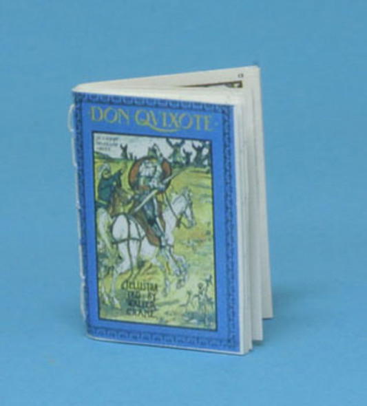 CARRUDUS - 1" Scale Dollhouse Miniature - Don Quixote, Readable Book, Antique Reproduction (1648)