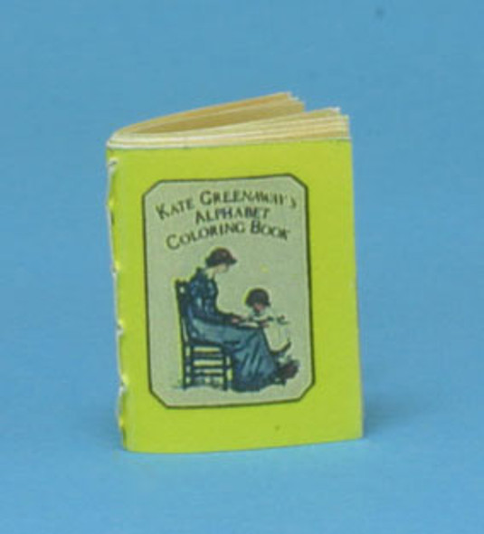 CARRUDUS - 1" Scale Dollhouse Miniature - Kate Greenway Alphabet Coloring Book (1650)