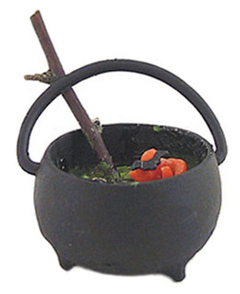 CARRUDUS - 1 Inch Scale Dollhouse Miniature - Halloween Witchs Cauldron (CAR8333)