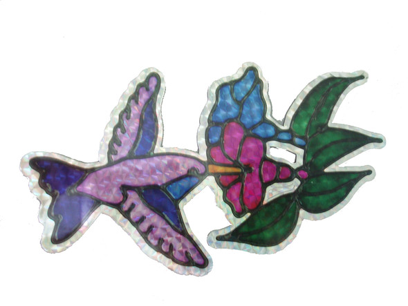 CLARK COLLECTION - Large Hummingbird with flower - Fly Thru Door Screen Saver Magnet Ornament (CC52072) 816667520726
