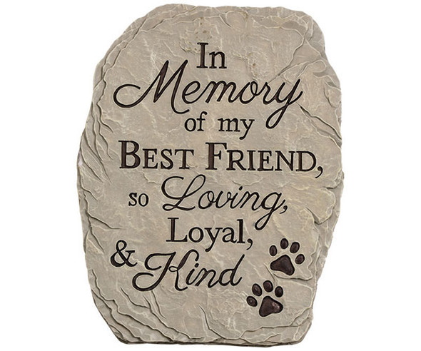 CARSON HOME ACCENTS - Loyal & Kind Pet Garden Stone Memory CHA13034 096069130345