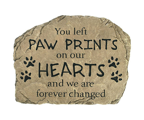 CARSON HOME ACCENTS - Paw Prints Pet Garden Stone Memory CHA13051 096069130512