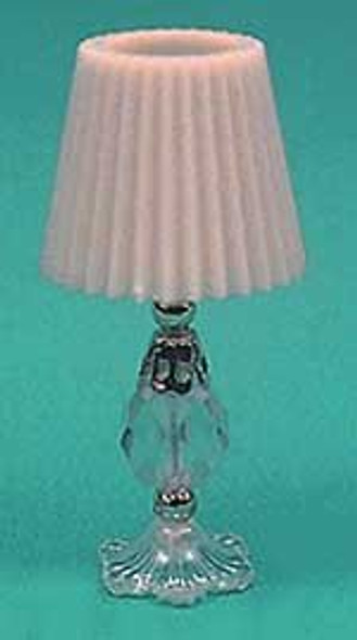 CHRYSNBON - 1 Inch Scale Dollhouse Miniature - Crystal Table Lamp With Gold Trim (CB116) 749939401228