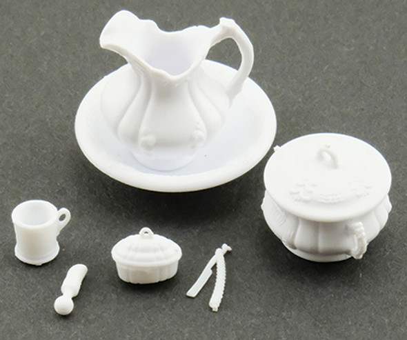 CHRYSNBON - 1 Inch Scale Dollhouse Miniature - Chamber Pot Set 9 pcs (CB159) 749939401969