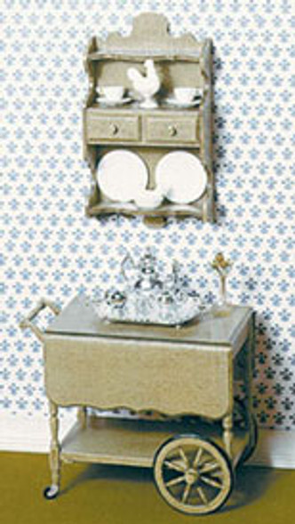 CHRYSNBON - 1 Inch Scale Dollhouse Miniature Kitchen Furniture - F-160 Teacart Kit Plastic (CB2105) 749939402171