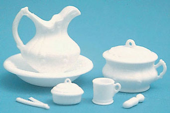 CHRYSNBON - 1 Inch Scale Dollhouse Miniature - M-159 Chamber Pot Set Minikit Plastic (CB2203) 749939402348