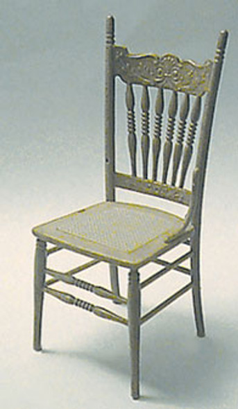 CHRYSNBON - 1 Inch Scale Dollhouse Miniature Dining Room Furniture - M-540 Victorian Cane Seat Chair Minikit Plastic (CB2404) 749939402522